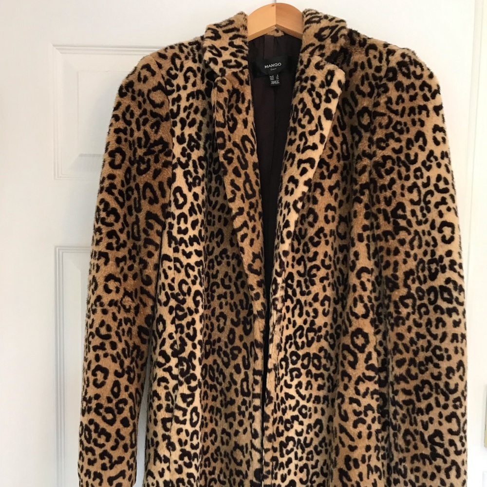 Mango leopard coat